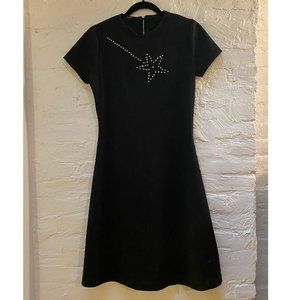 Vintage black minidress w/ shooting star applique